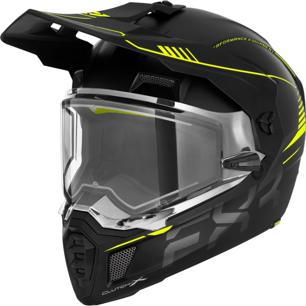 Front-angle product shot of FXR's Clutch X Pro helmet