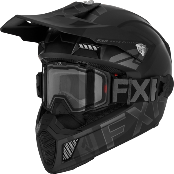Front-angle product shot of FXR's Clutch Cold Stop QRS Electric helmet