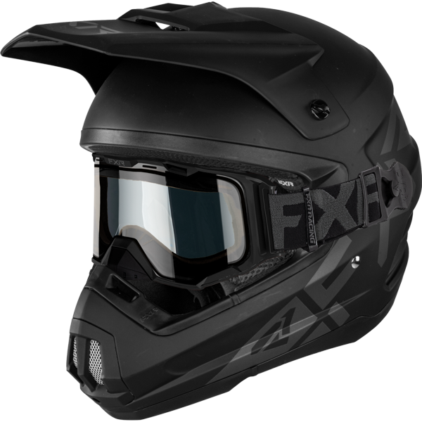 Front-angle product shot of FXR's Torque Cold Stop QRS helmet