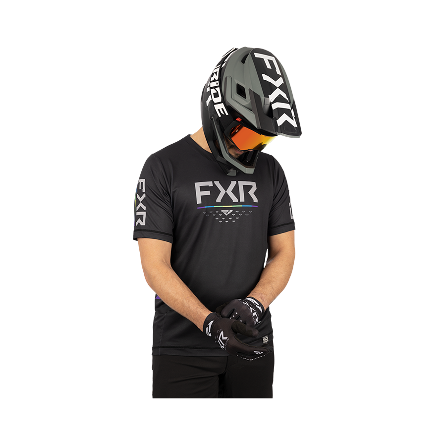 Image of FXR's Men's Proflex Short Sleeve Jersey in black colorway