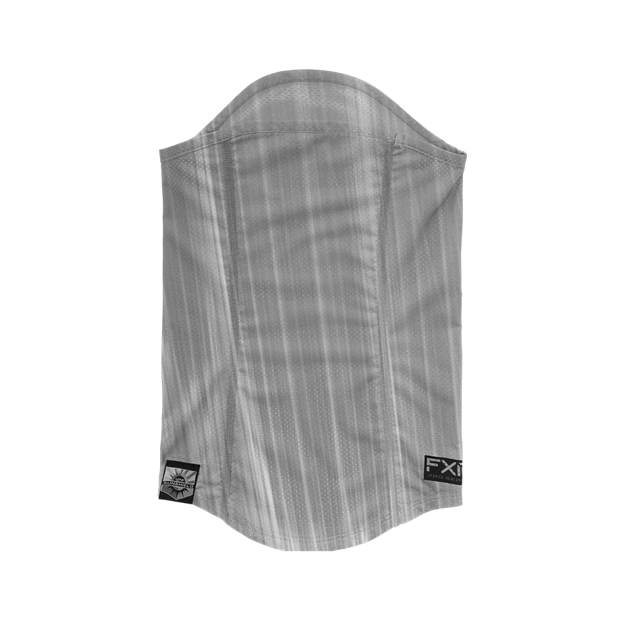 3D image of FXR's Men's PRO SERIES UPF NECK GAITER in Grey Optic colorway