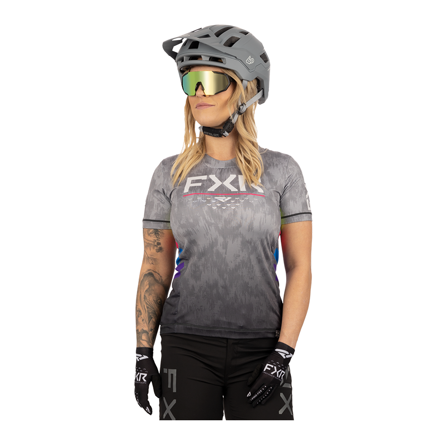 Image of FXR's Women's Proflex Short Sleeve Jersey in black colorway