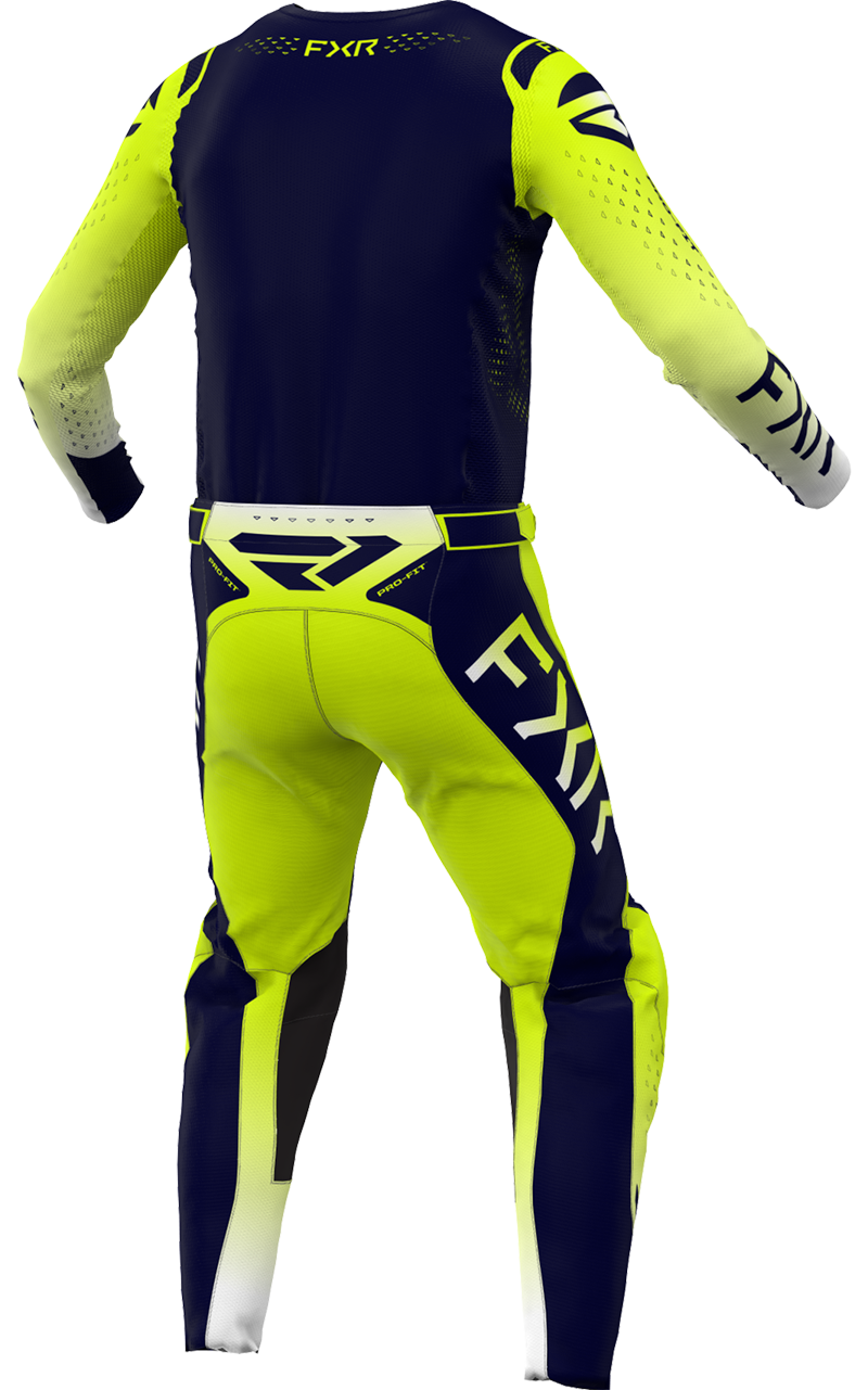 A 3D image of FXR's Helium MX LE Jersey and Pant in Lumen colorway