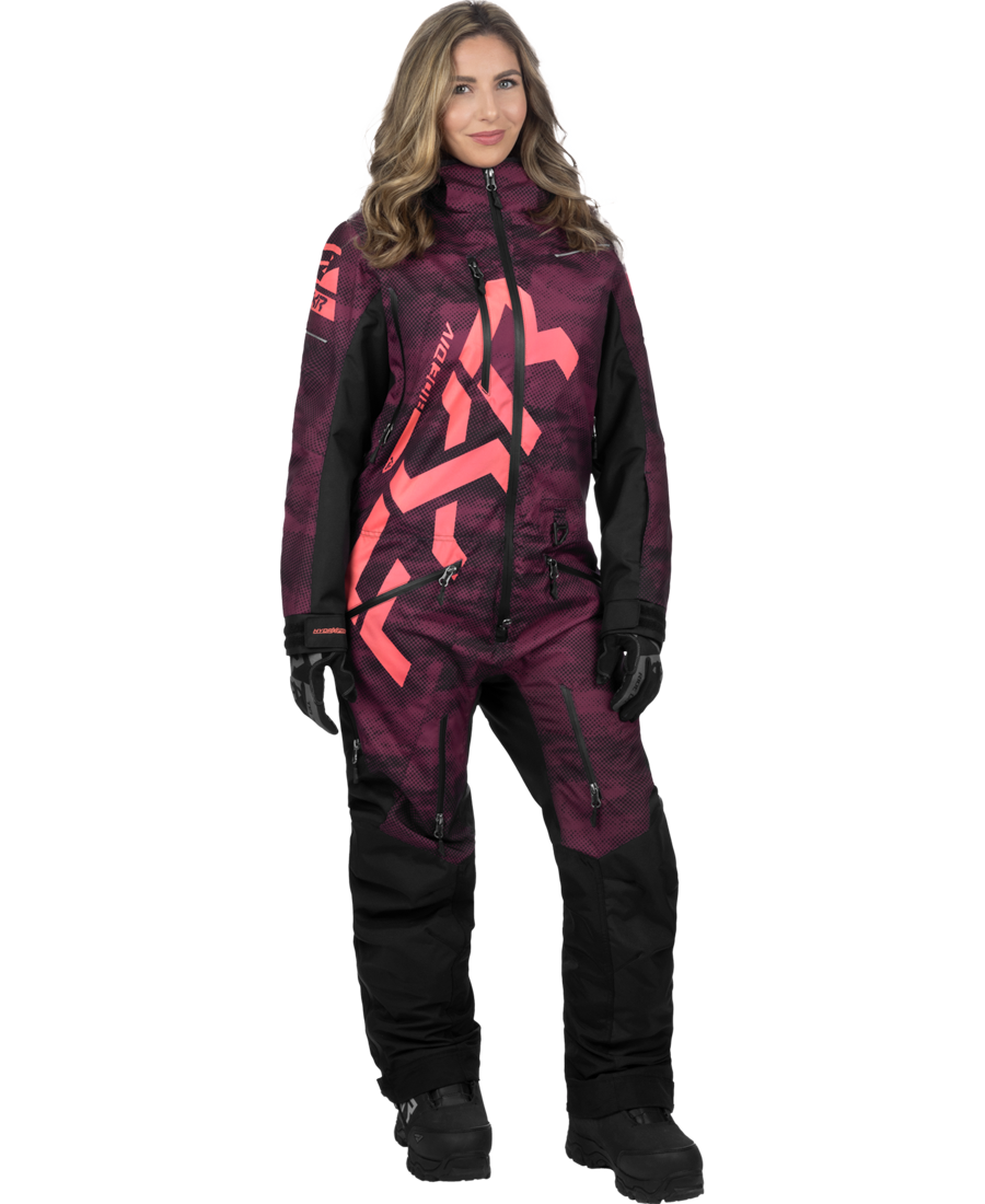 Front-angle product shot of FXR's Women's CX FAST Insulated Monosuit