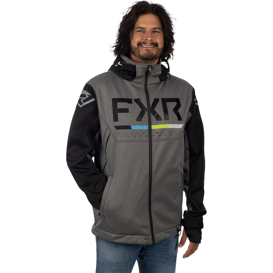 Front-angle product shot of FXR's Men's Helium Ride Softshell Jacket