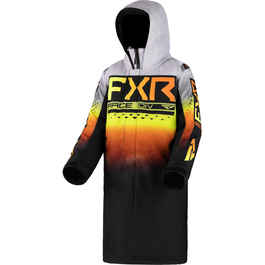 Front-angle product shot of FXR's Youth Warm-up Coat