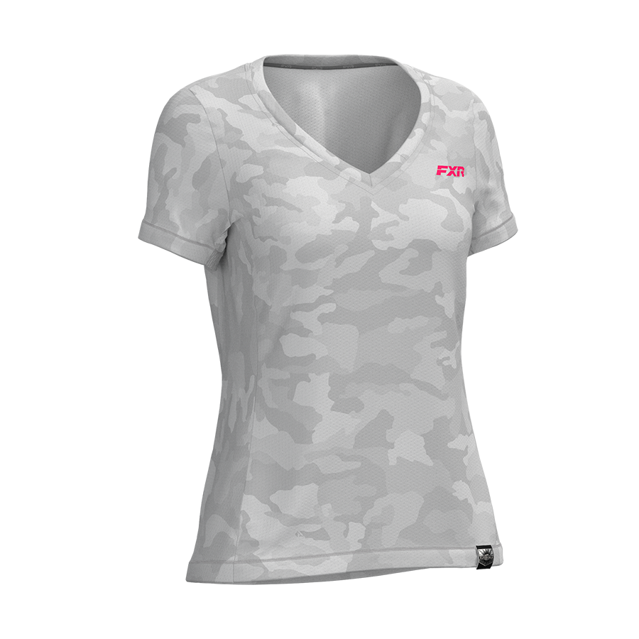 3D image of FXR's Women's BREEZY UPF V-NECK T-SHIRT