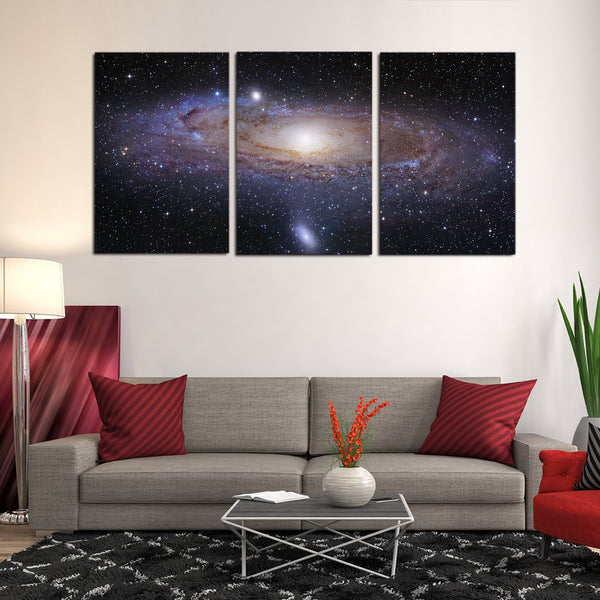 Andromeda Galaxy Stars 1, 2, 3, 4 & 5 Piece Space Canvas Wall Art Deco ...