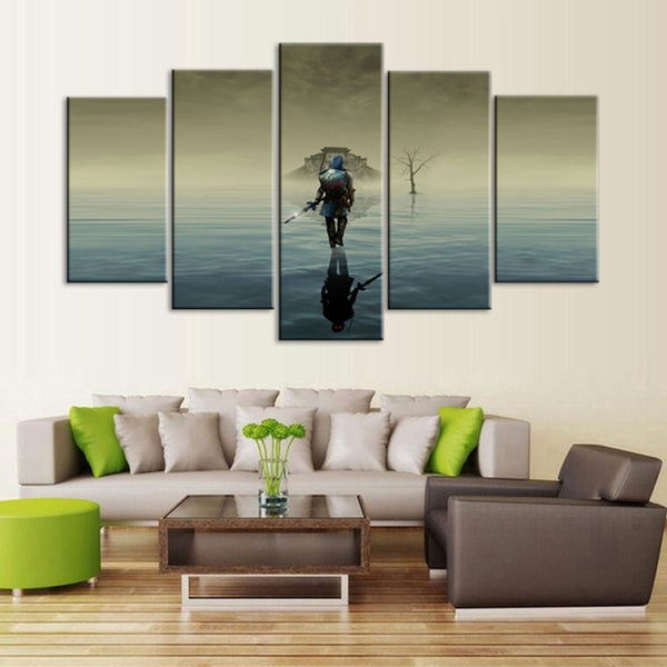 The Legend Of Zelda Framed 5 Piece Video Game Canvas Wall Art Painting Buy Canvas Wall Art Online Fabtastic Co