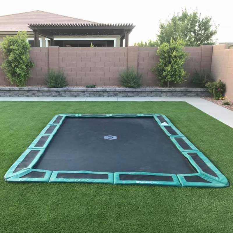 Rectangle In Ground Trampoline Diy - 10x14' Rectangle In-ground ...