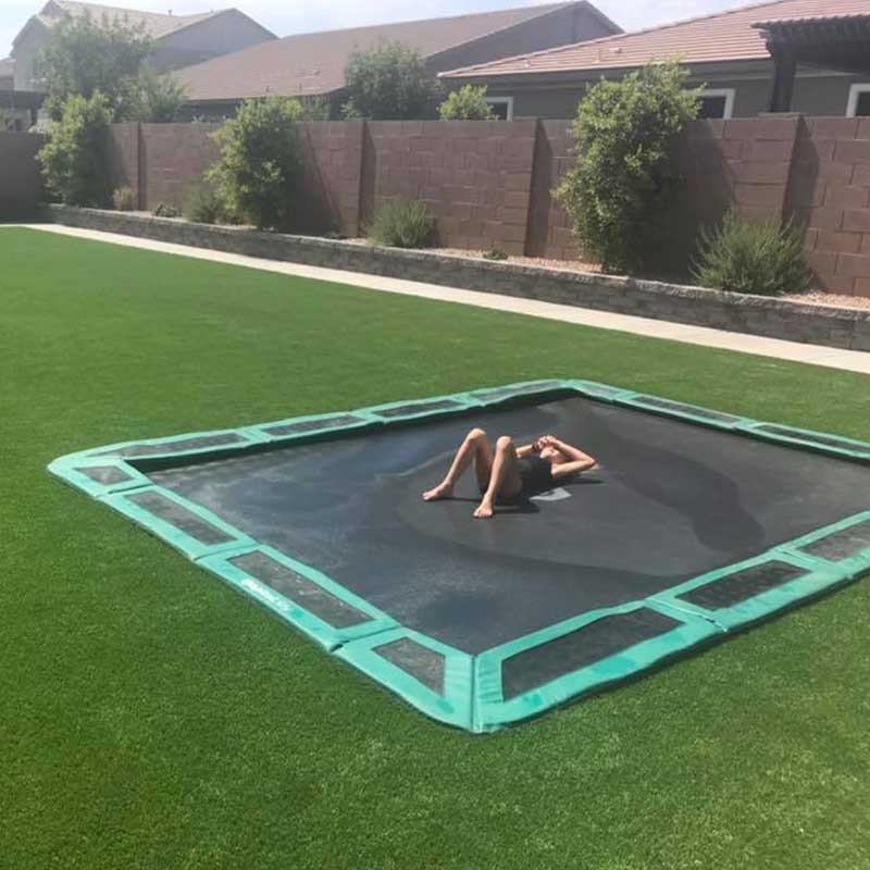 11ft x 8ft Rectangular in-ground trampoline kit | Capital Play