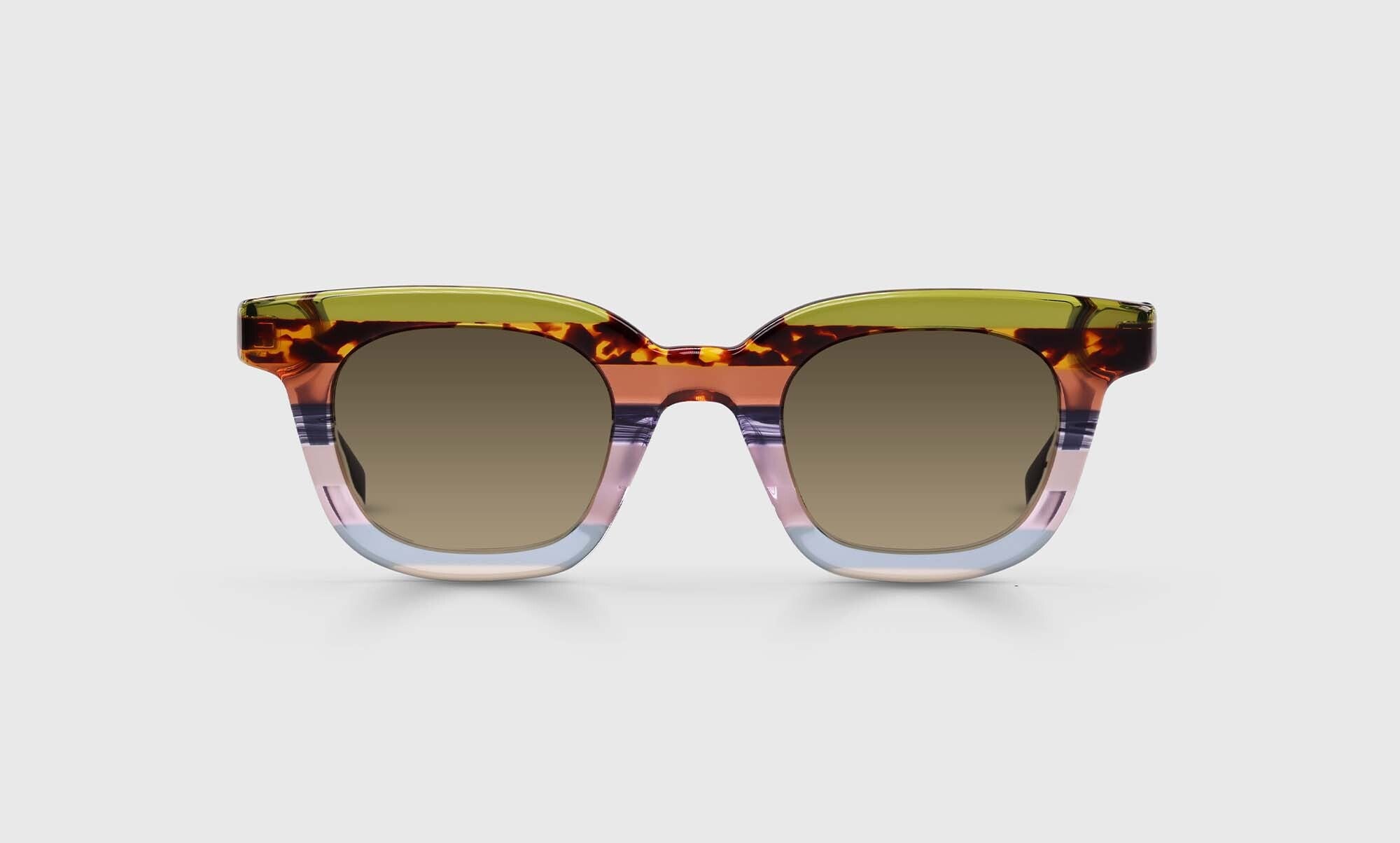 Anomaly Color 10 - Earth Tone Stripe Front with Blue Grey Temples