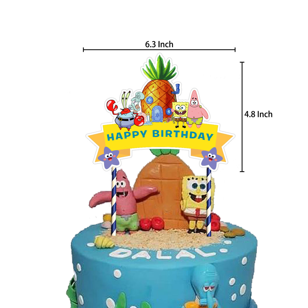 Spongebob Squarepants Party Balloons Banner Cake Toppers Dercoation Pa Prosparty - roblox cake toppers topper decorations party supplies balloon