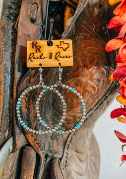 Little Bit of Blue Silver Plated Hoop Earrings