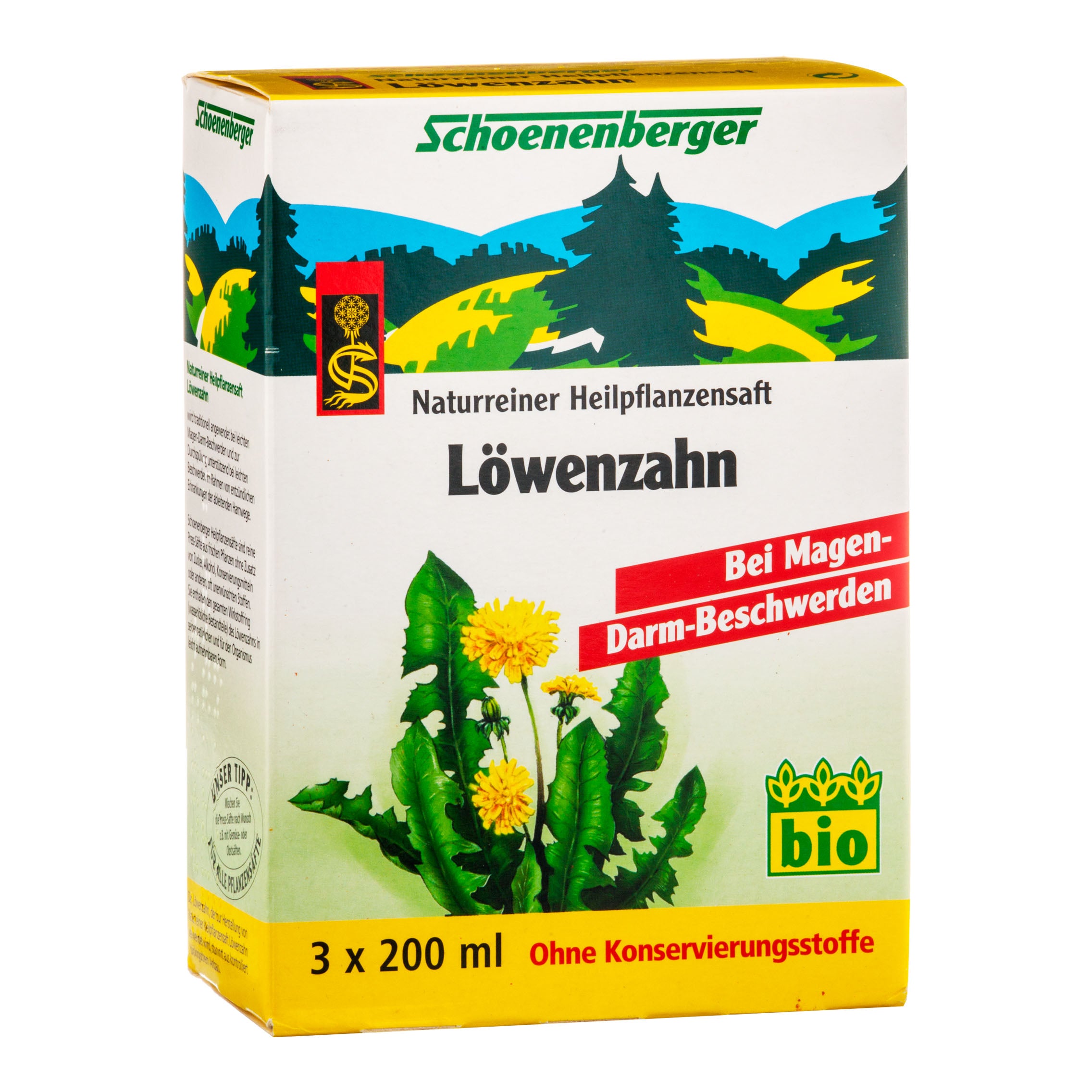 Schoenenberger Löwenzahn, Saft 3 x 200 ml