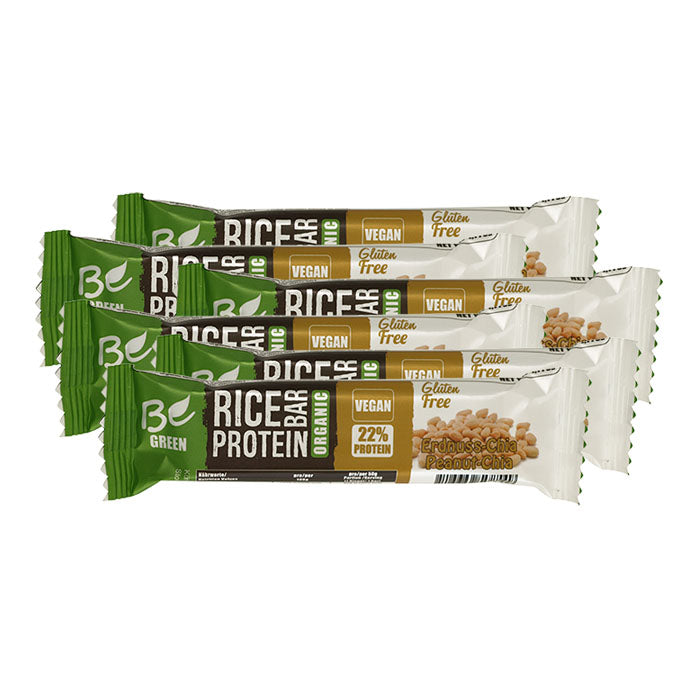 Be Green Bio Rice Protein-Riegel, Erdnuss-Chia 6 x 50 g