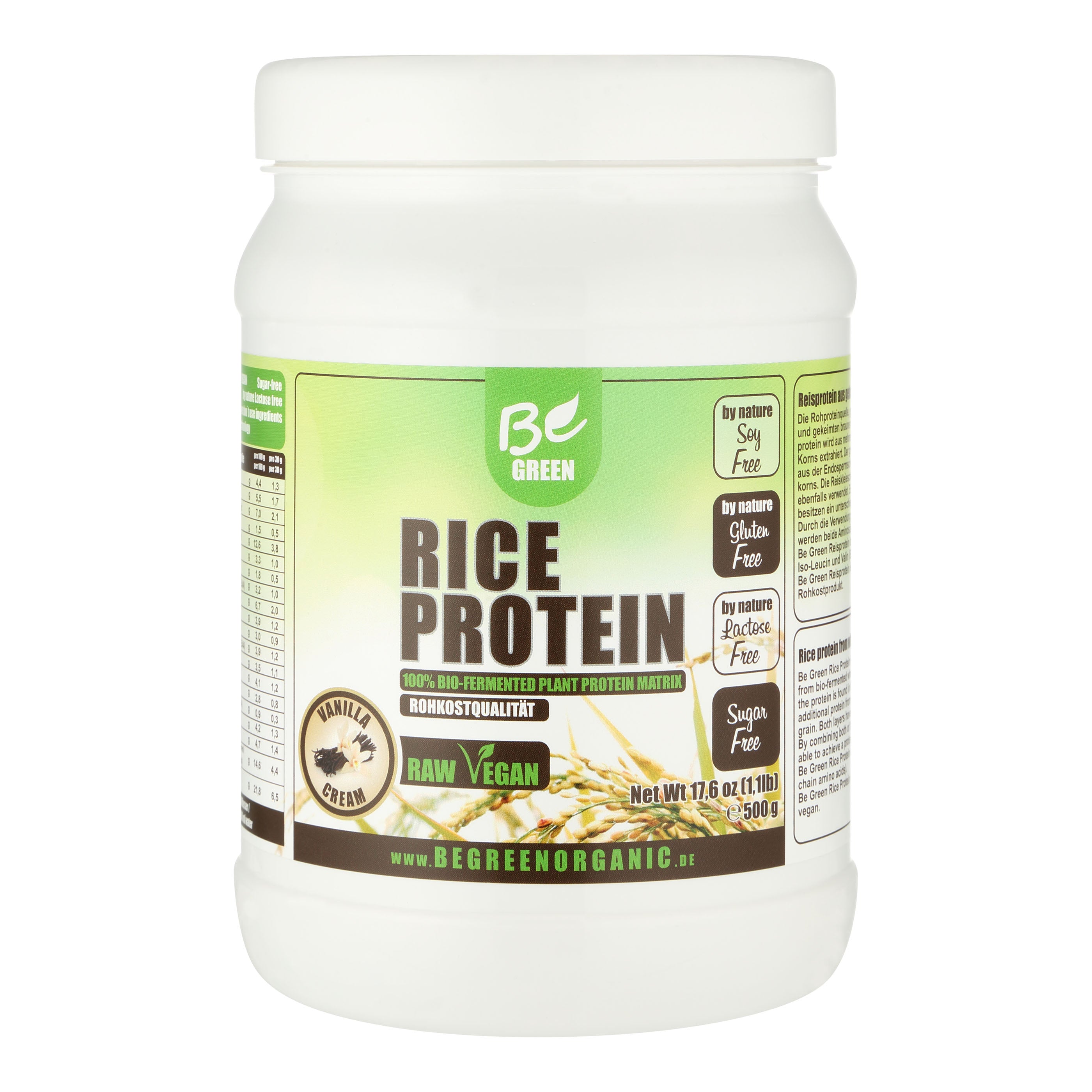 Be Green Reisprotein Vanille / 500 g