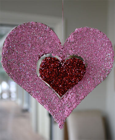 Blog, top five valentine day craft ideas for kids, Hanging Glitter Heart Valentine's Crafts