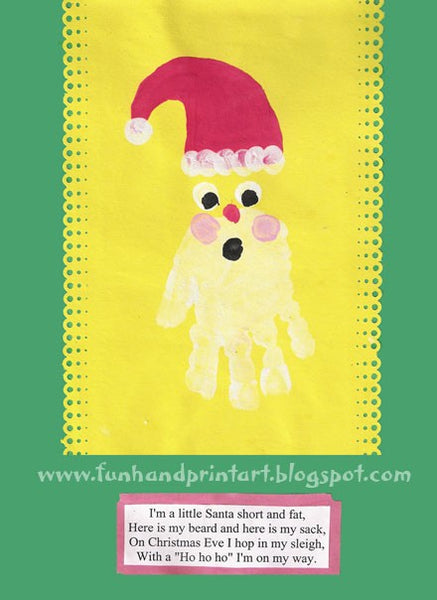 top five christmas craft ideas for kids, hand print santa