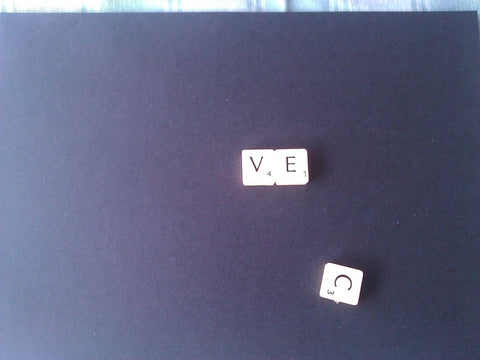 how to make 3D scrabble art, step one