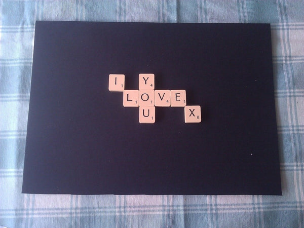 how to make 3D scrabble art, step two