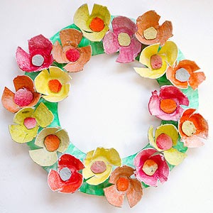 Top Ten Craft Ideas For Kids egg carton wreath