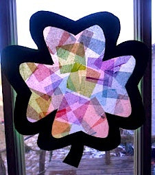 Blog, top five St Patrick's day craft ideas for kids, Shamrock Window Transparency