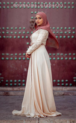 Caftan hijab mariage halal tenue caftan simple abaya 