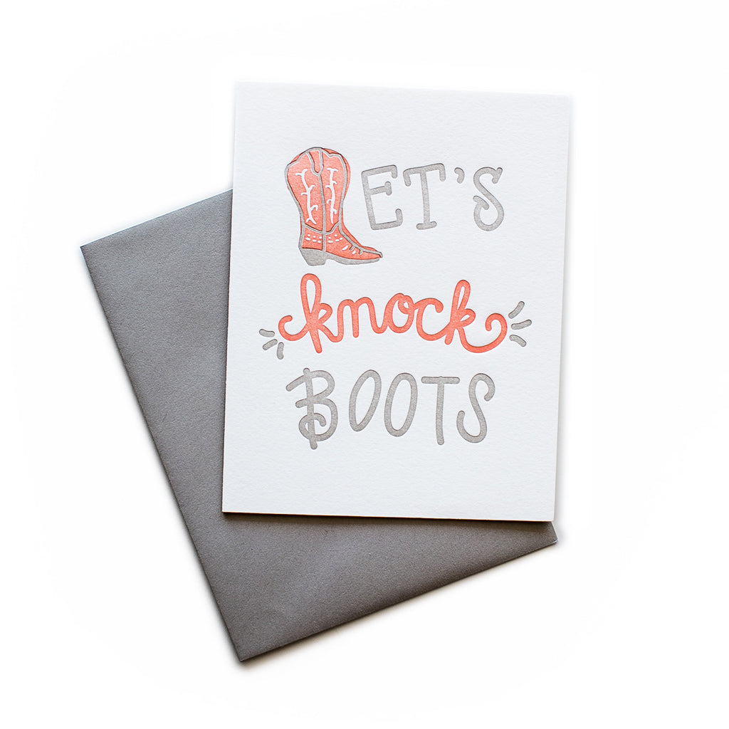 Let's Knock Boots greeting card – Belle & Union Co.