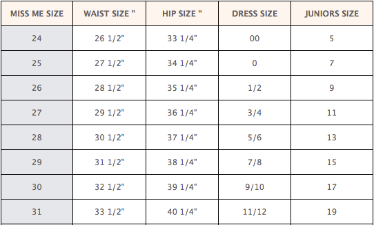 Miss me jeans size chart, how to make my man want to eat me out, what ...