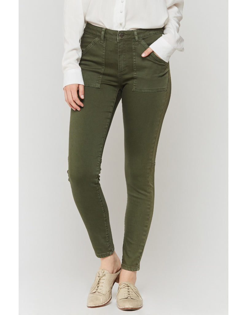 olive colored jeans