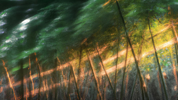 A rendering of bamboo in the wind.