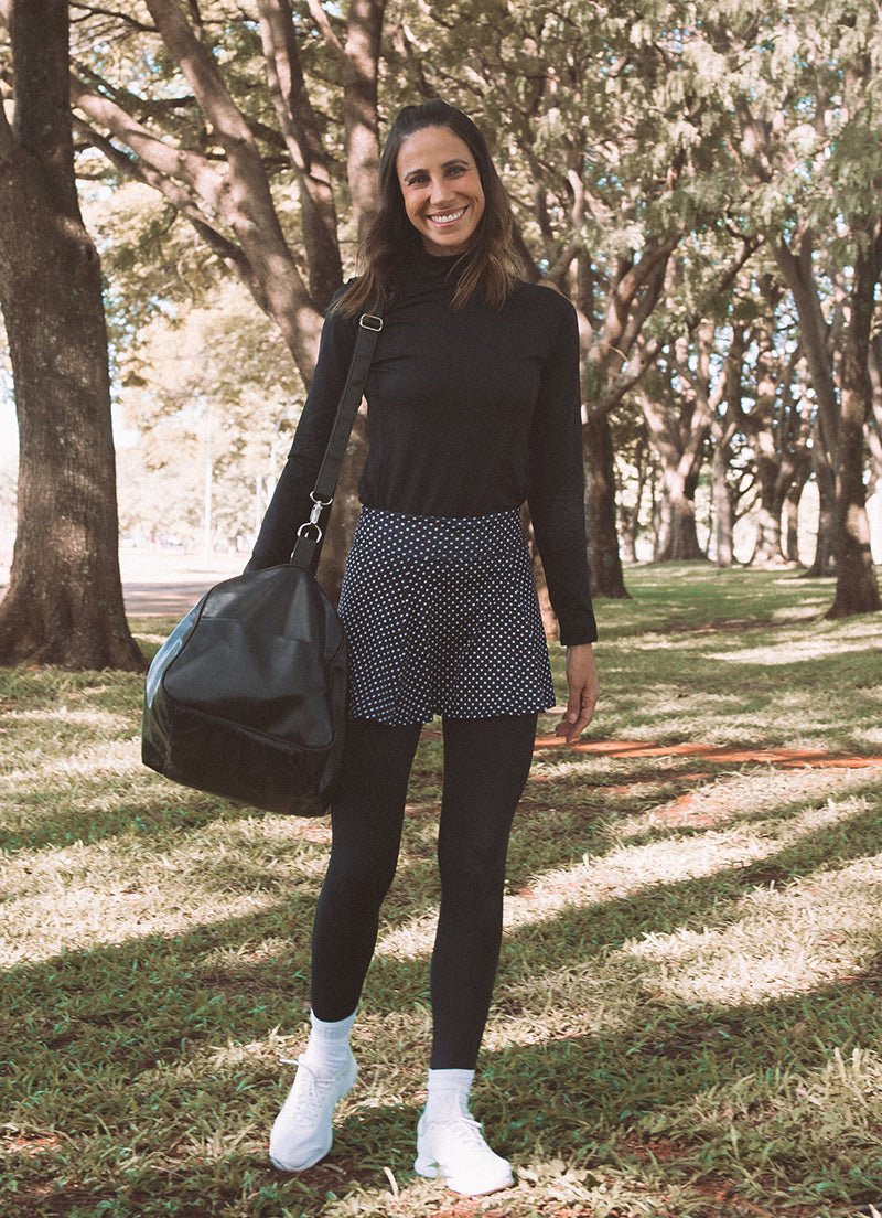 Image of Skirted Legging (Black Polka Dot/Blk)