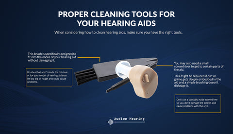 proper cleaning tools for hearing aids