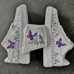 nike air force 1 purple butterfly