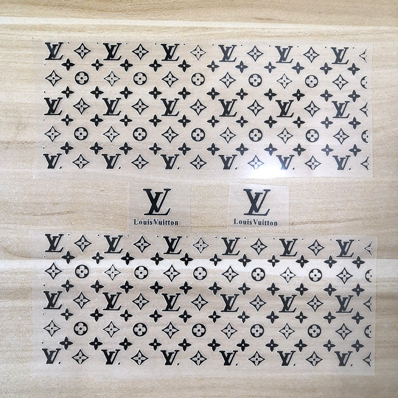 Black Lv Patches For Custom Air Force 1 Lv Iron On Louis Vuitton Patc Theshoesgirl