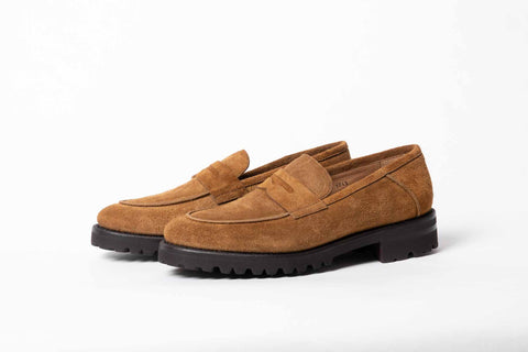 Carlos Santos 1337 Brown Suede Loafers