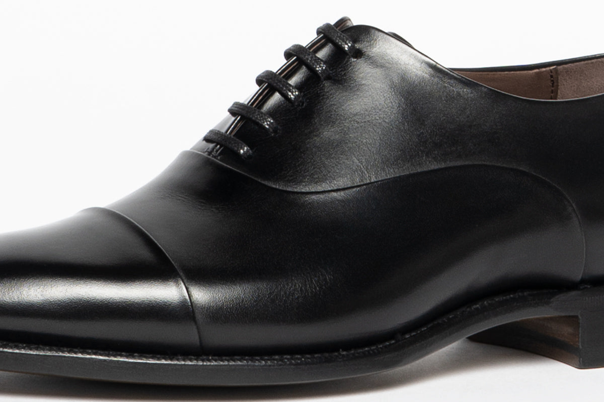 Carlos Santos 9899 Handgrade Oxford In Black Calf | The Noble Shoe