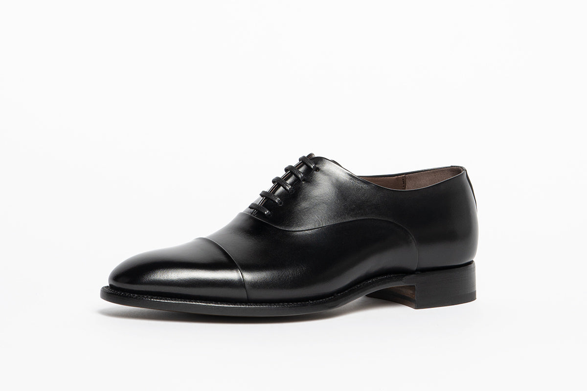 Carlos Santos 9899 Handgrade Oxford In Black Calf | The Noble Shoe