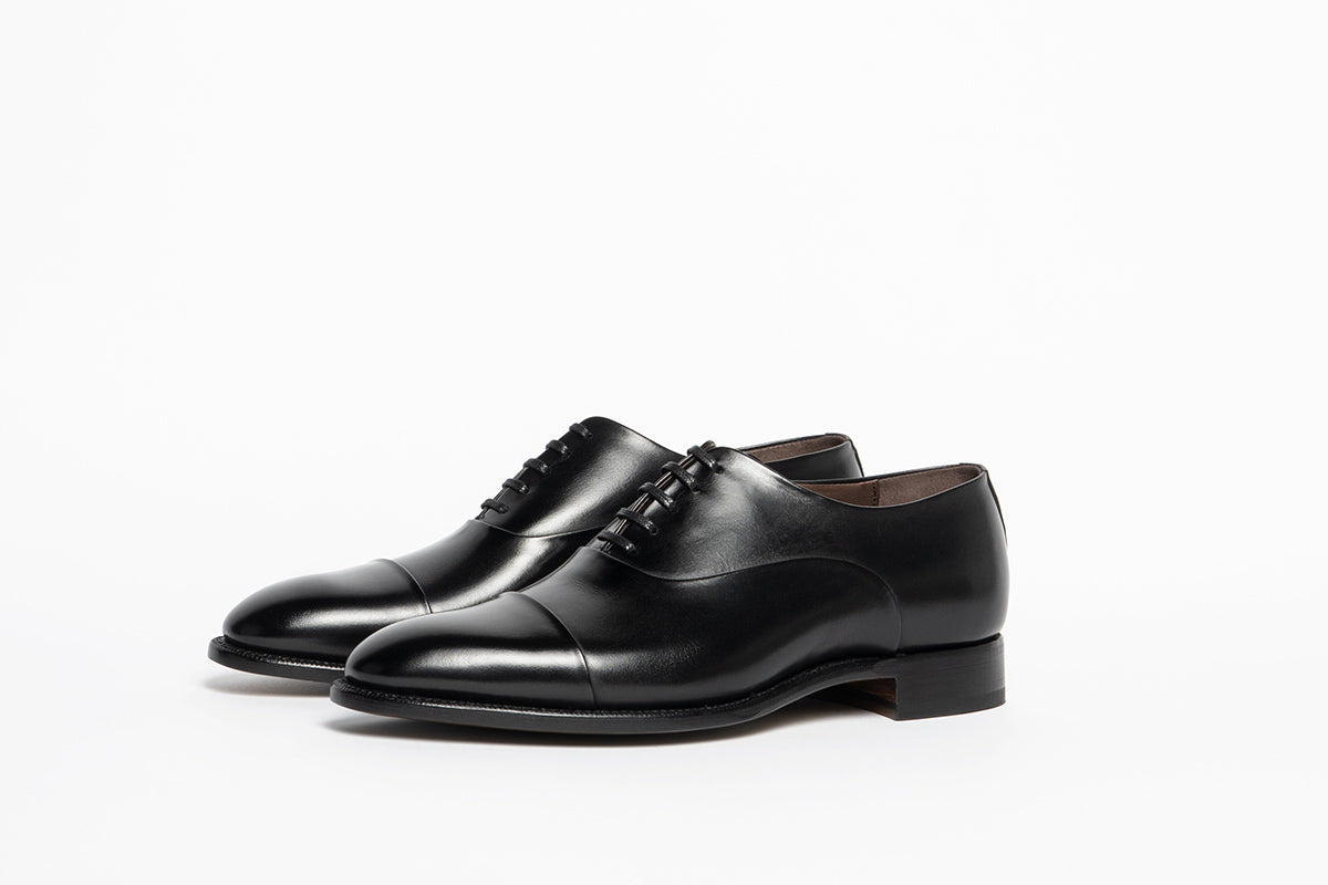 CARLOS SANTOS 9899 HANDGRADE OXFORD IN BLACK CALF