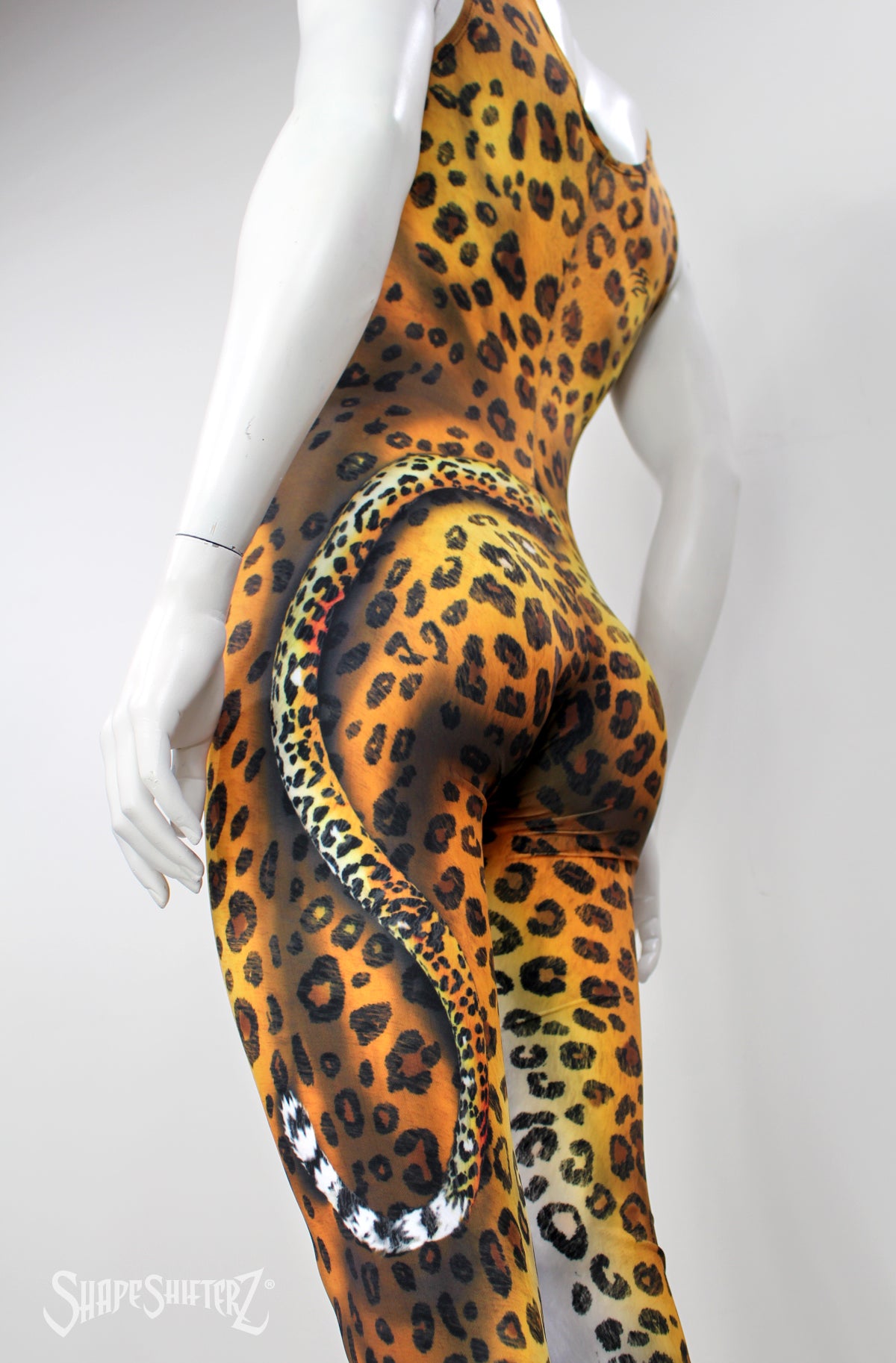 Leopard Bodysuit Sleeveless Printed Graphic Catsuit Woman