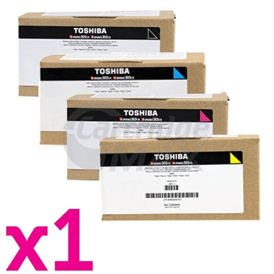 4-Pack Original Toshiba e-Studio 305CS, 305CP Toner Combo [BK+C+M+Y]  Cartridges – Cartridge Max