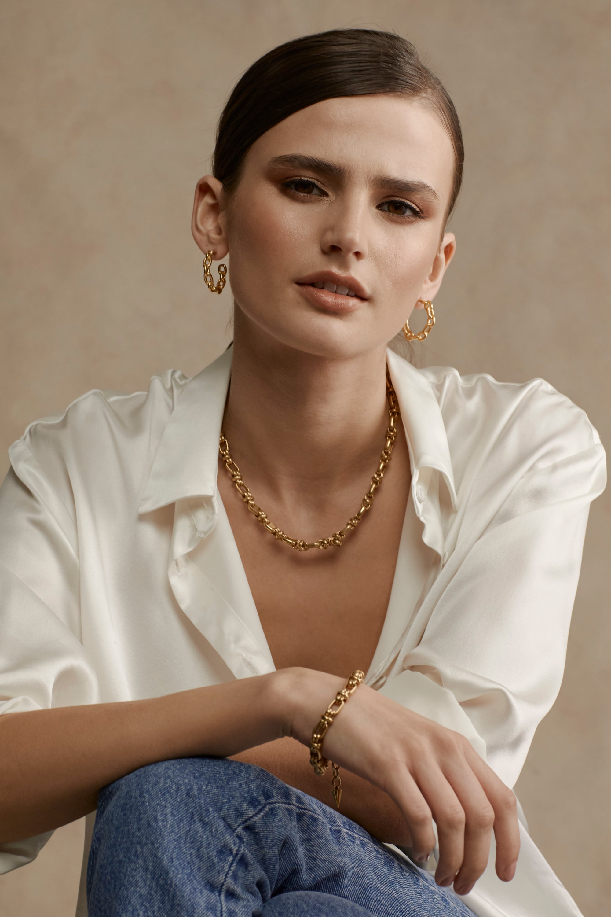 Silk & Steel Azura Collection - Capri Chain necklaces and Ora earrings lookbook