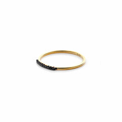 Silk & Steel Jewellery Midnight Ring with Black Diamond on sterling silver