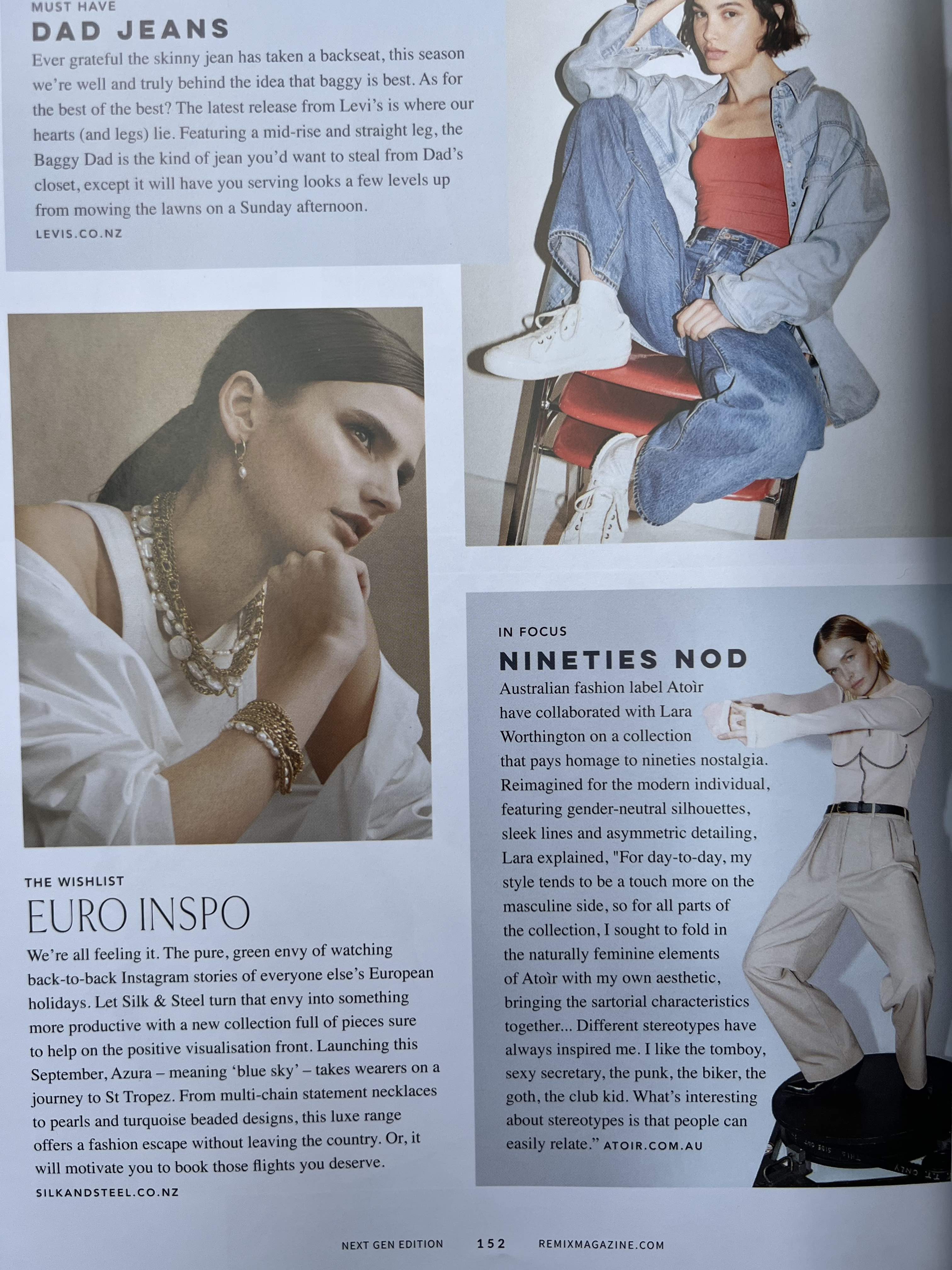 Silk & Steel Azura in Remix Magazine