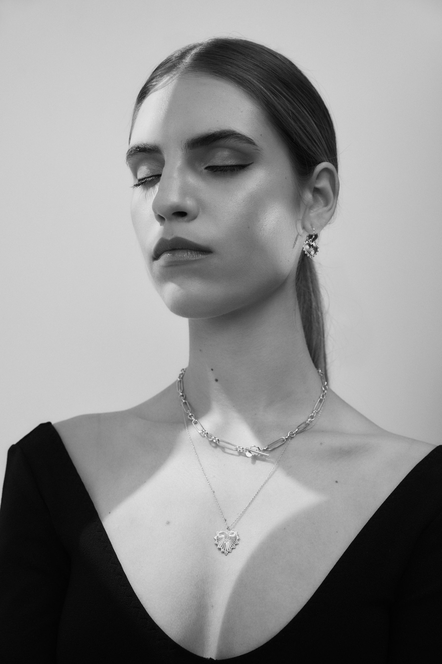 Silk & Steel Jewellery - how to layer a statement chain with fine necklace