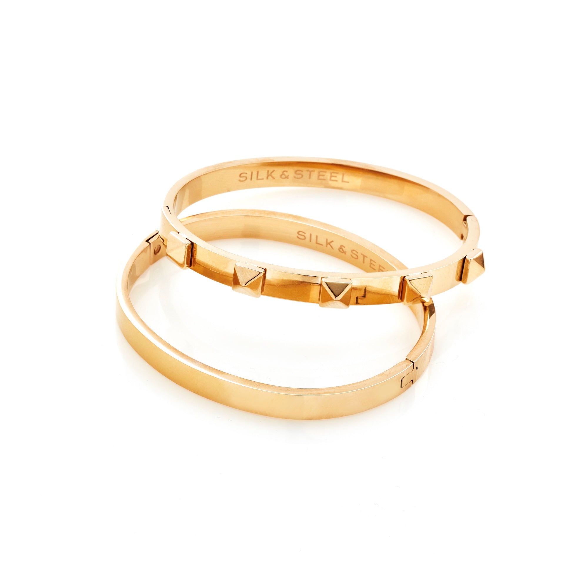 Silk & Steel Sleek Bangle Stainless Steel Gold