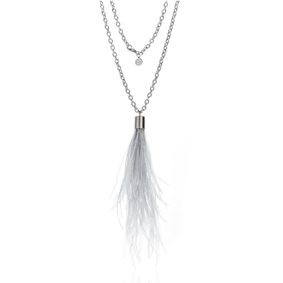 ostrich feather necklace