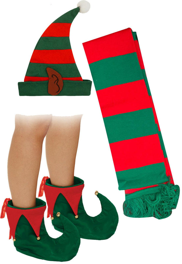 Elf Santa Helper Hat Red Green Fishnet Tights Christmas Xmas Party Fan –  Labreeze Ltd