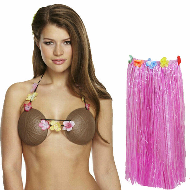 labreeze 40 cm Hula Skirt Lei Shell Bra Coconut Cup Hawaiian